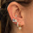 The Aurora - Toi et Moi Moissanite Earrings Earrings Handmade Handcrafted