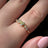 9 Stone Peridot Cluster Band Rings Handmade Handcrafted