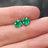 Faceted Natural Emerald Doublet Earrings Earrings Handmade Handcrafted