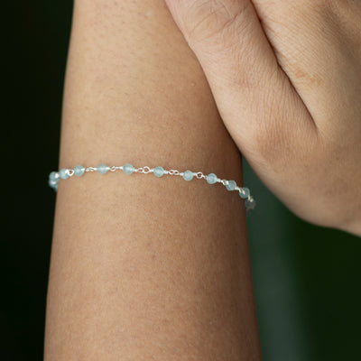 Aquamarine Beaded Bracelet