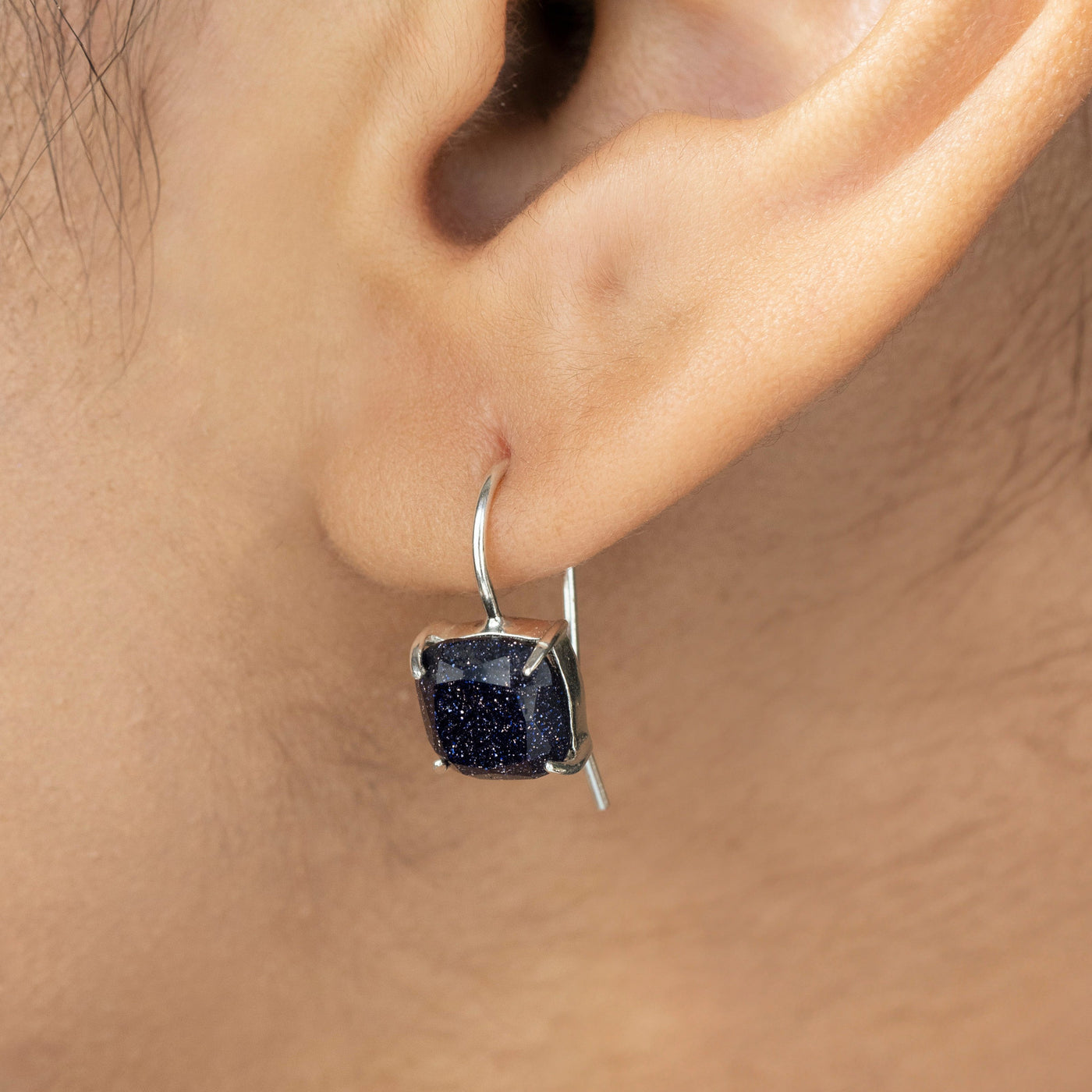 The Ashera - Blue Sandstone Dangle Earrings