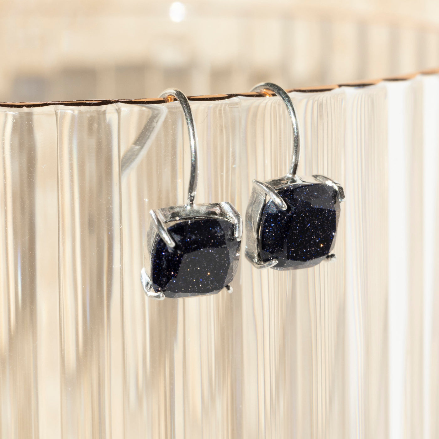 The Ashera - Blue Sandstone Dangle Earrings