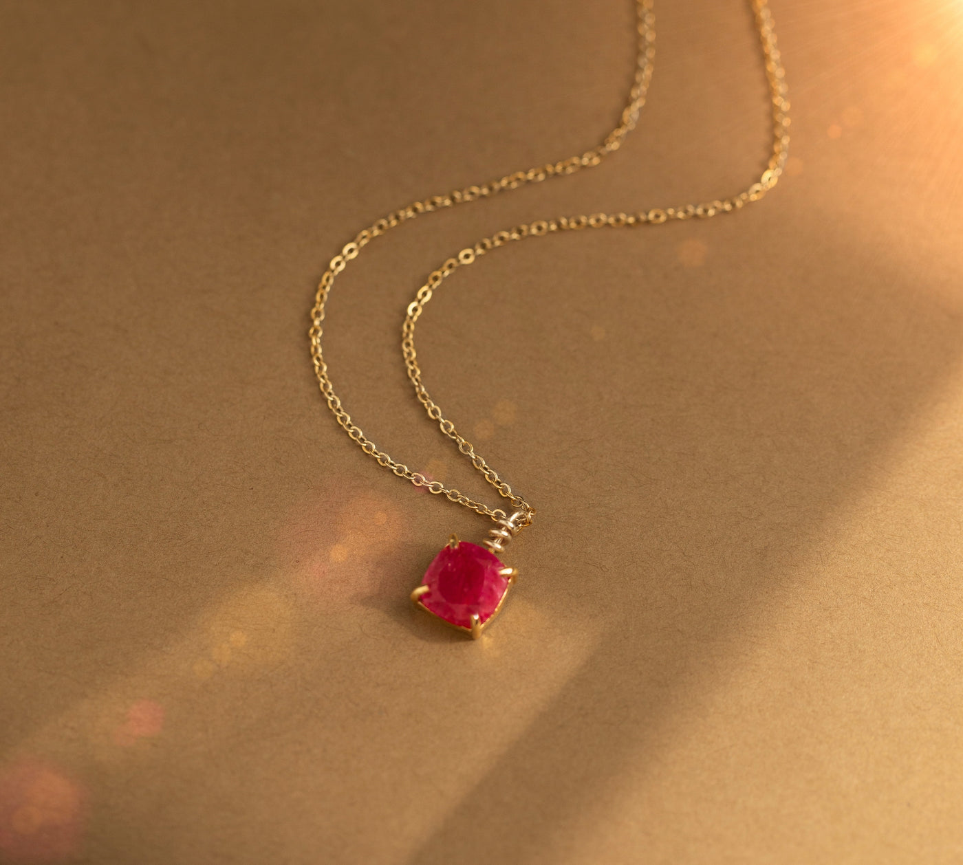 The Ashlynn- Natural Ruby Necklace