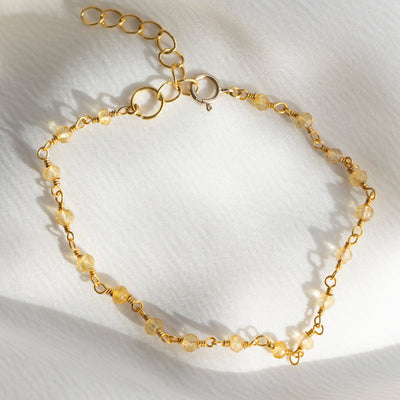 Citrine Beaded Bracelet