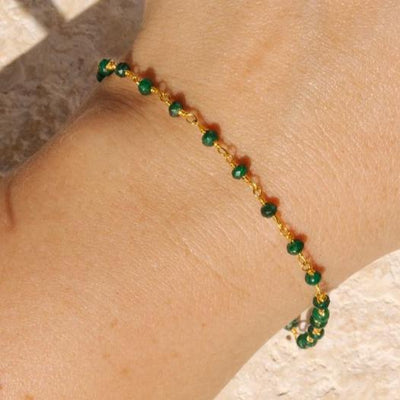 Emerald Beaded Bracelet