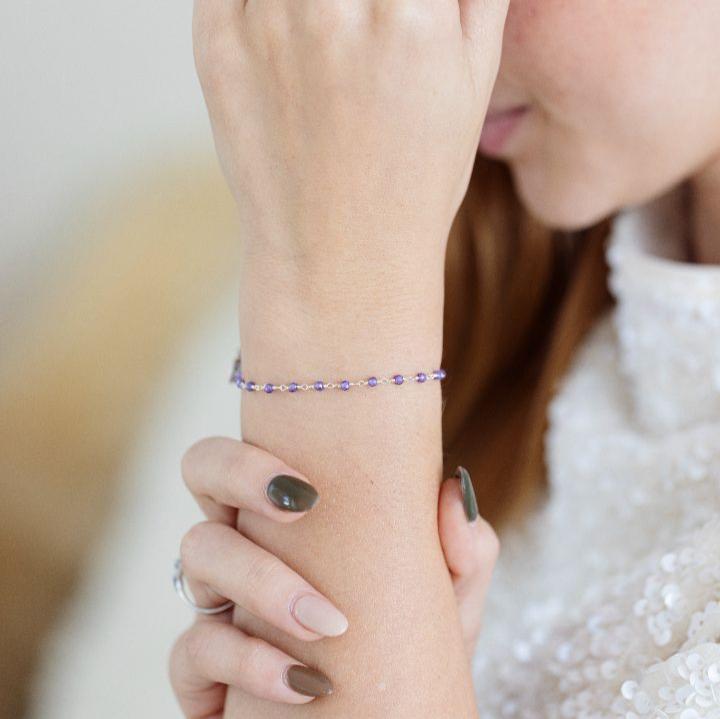 Amethyst Beaded Bracelet