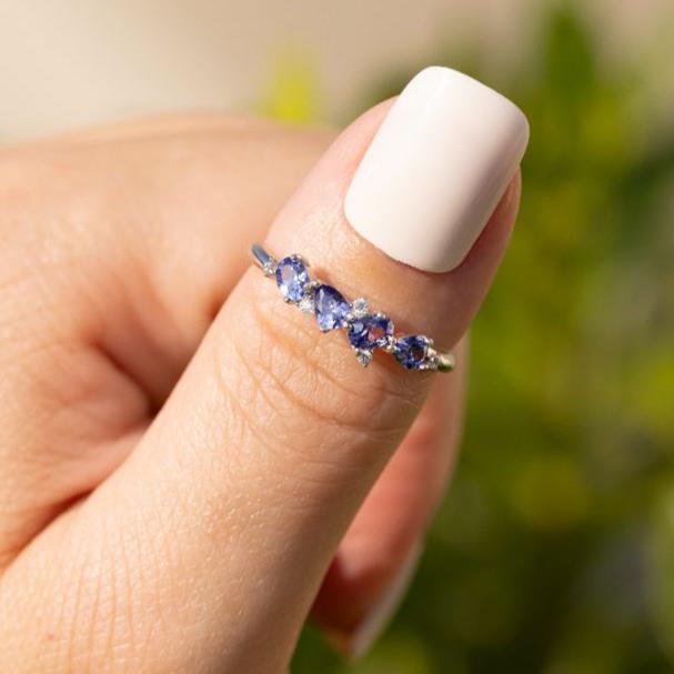 The Legacy - Tanzanite Cluster Ombre Ring