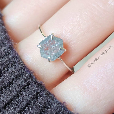 Hexagon Diamond Ring