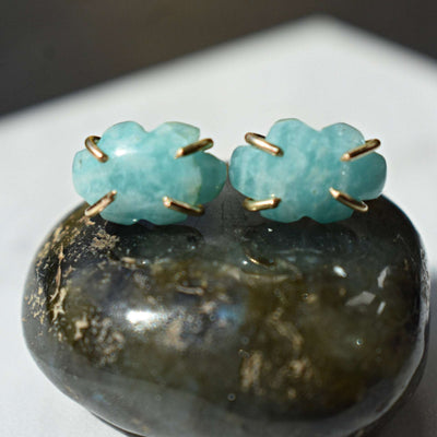 Last Call: Cloud Gemstone Stud Earrings