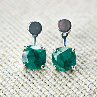 Emerald Jacket Dangle Earrings