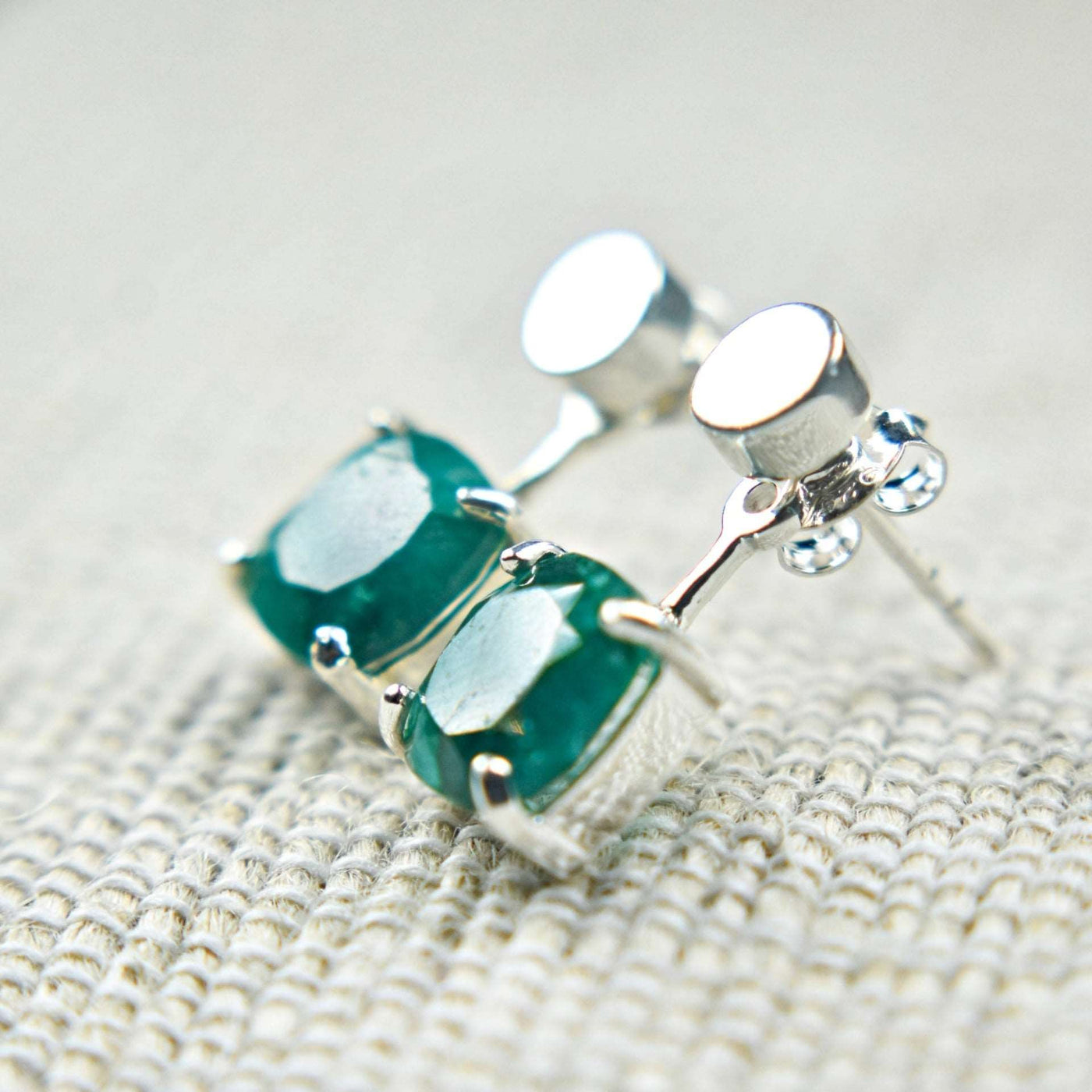 Emerald Jacket Dangle Earrings