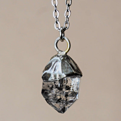 Last Call: Herkimer Diamond Bezeled Necklace: