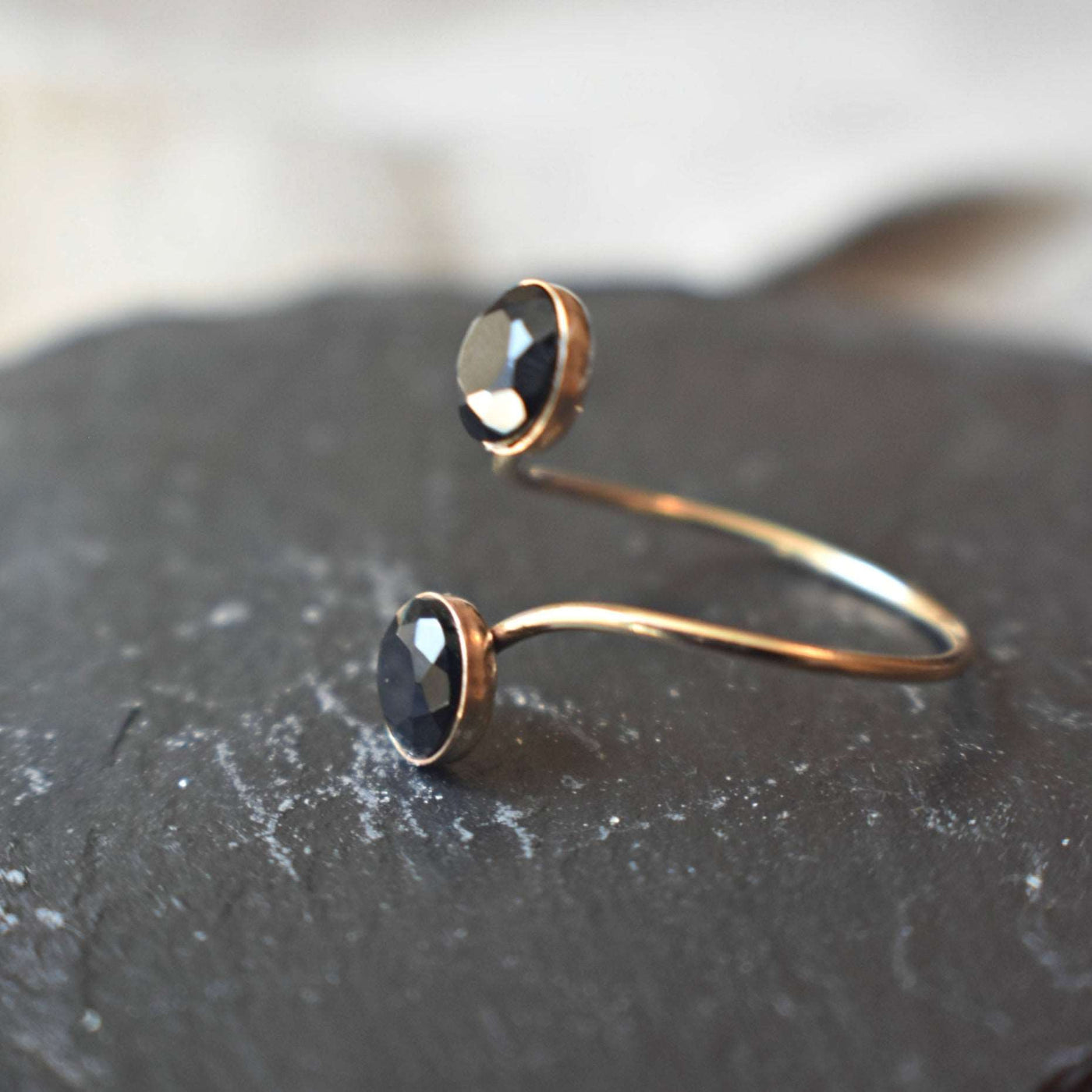 onyx ring in silver