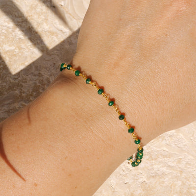 Emerald Beaded Bracelet