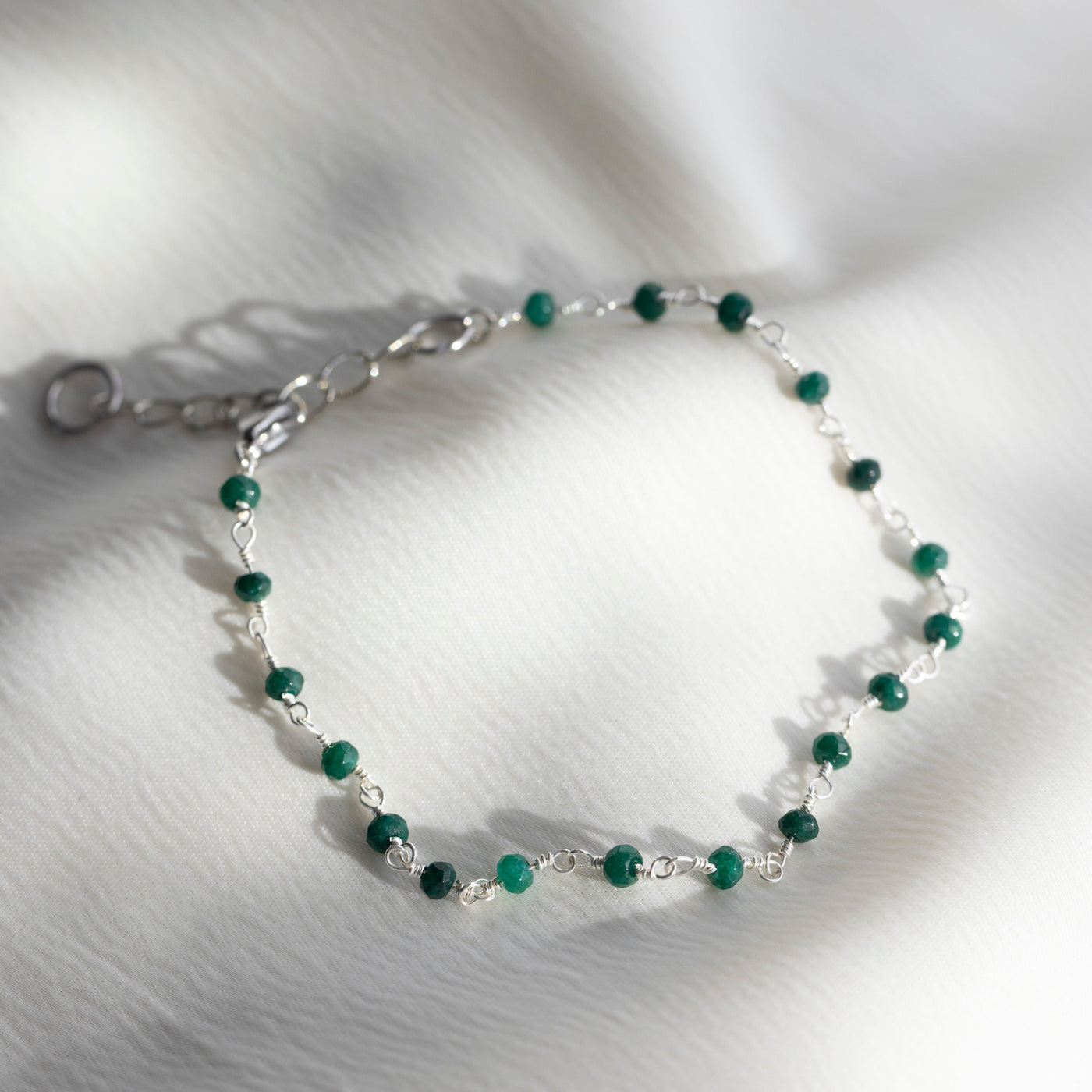 Emerald Beaded Bracelet