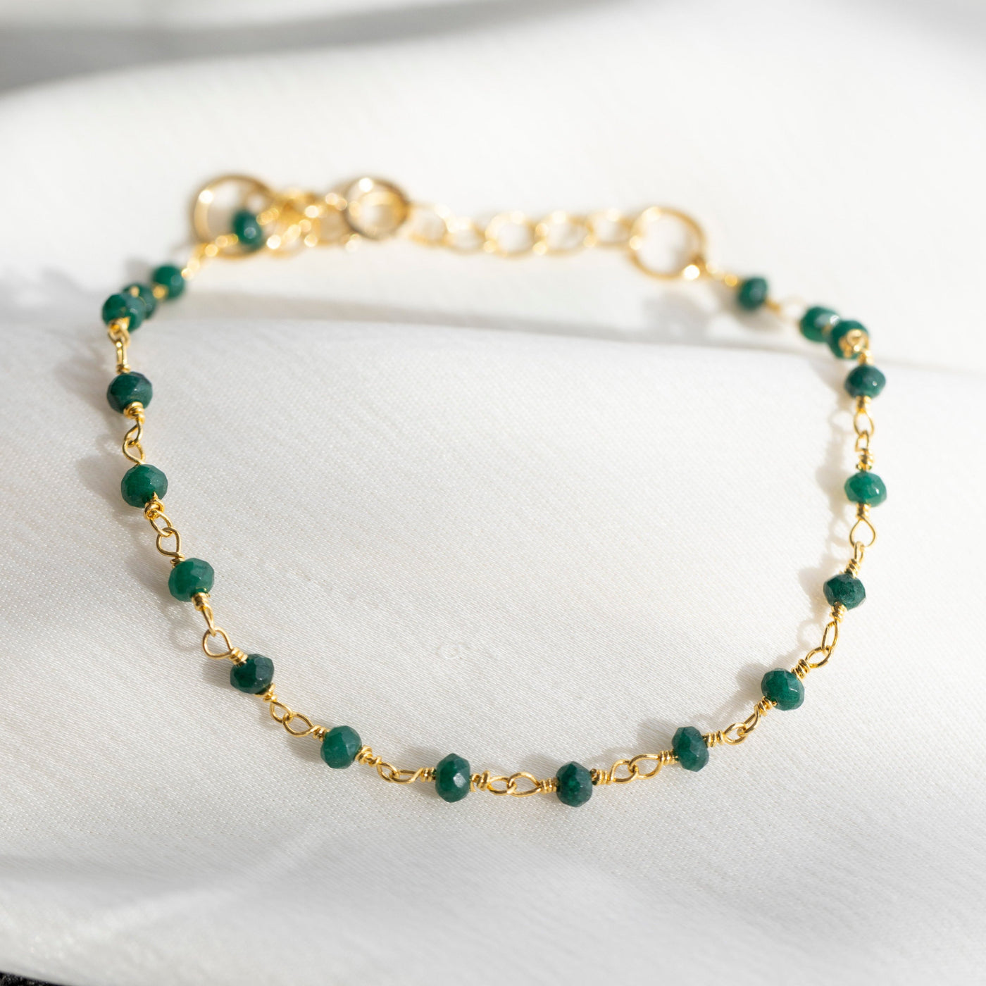 Emerald Beaded Bracelet