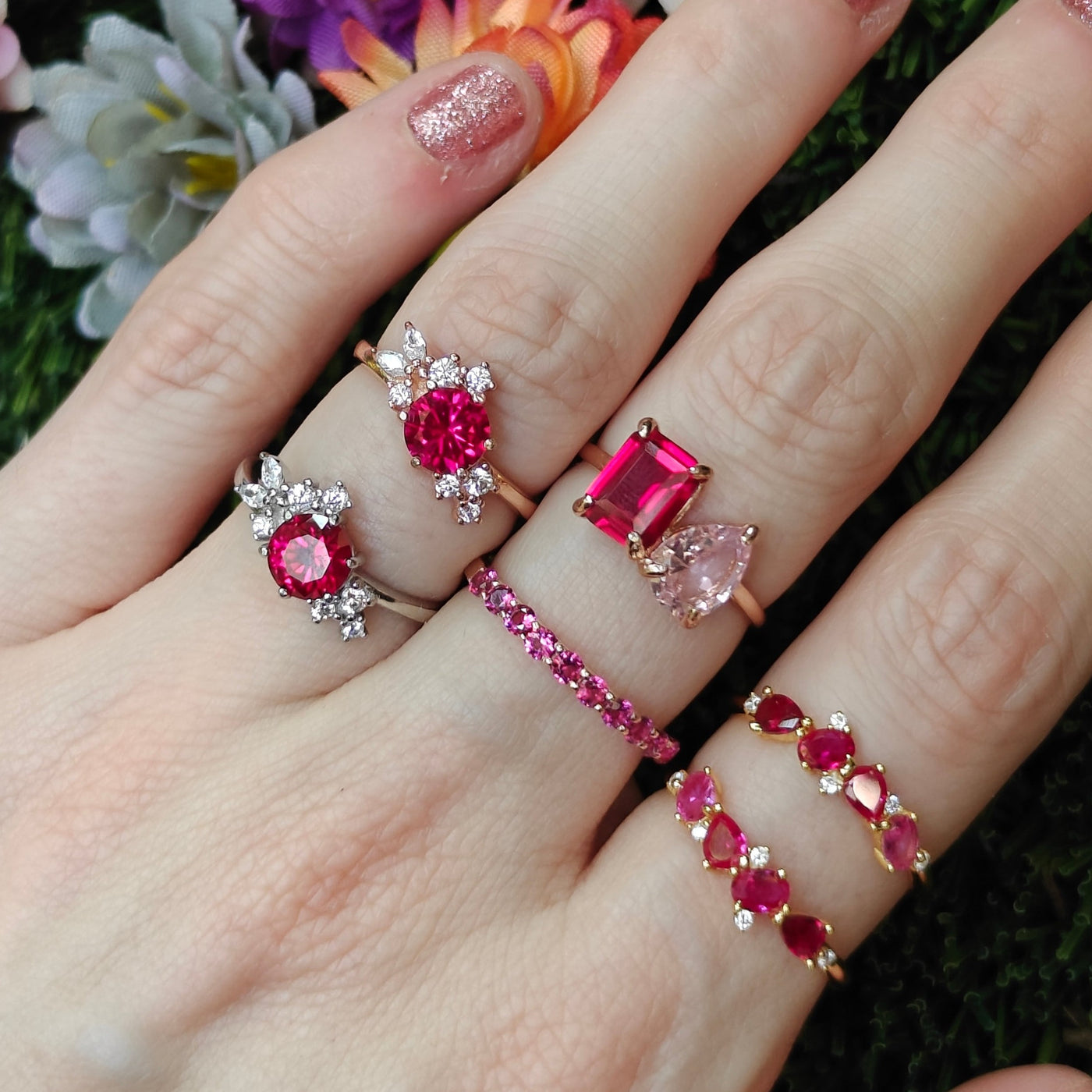 The Legacy - Ruby Cluster Ring