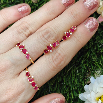 The Legacy - Ruby Cluster Ombre Ring