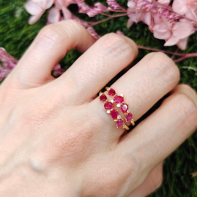 The Legacy - Ruby Cluster Ombre Ring