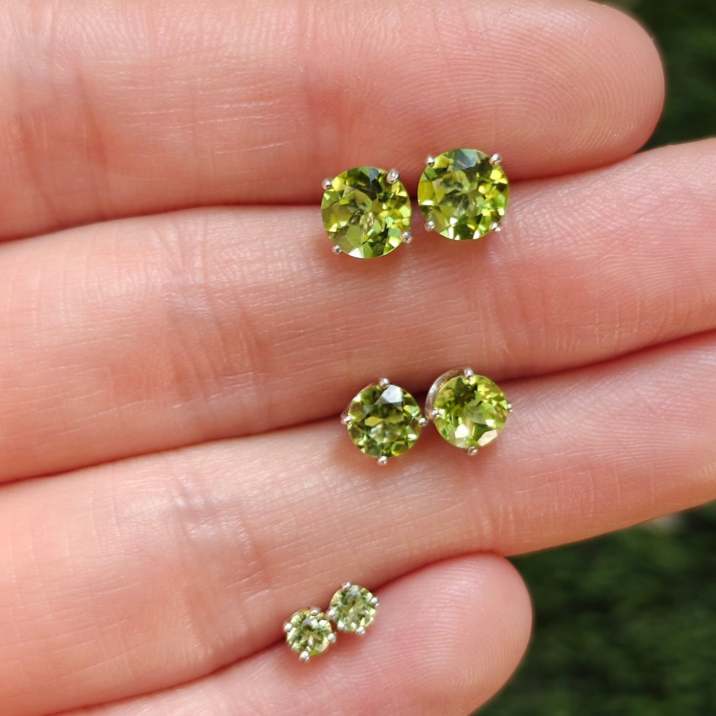 Peridot Stud Earrings