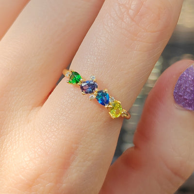 The Legacy - Birthstone Cluster Ombre Ring