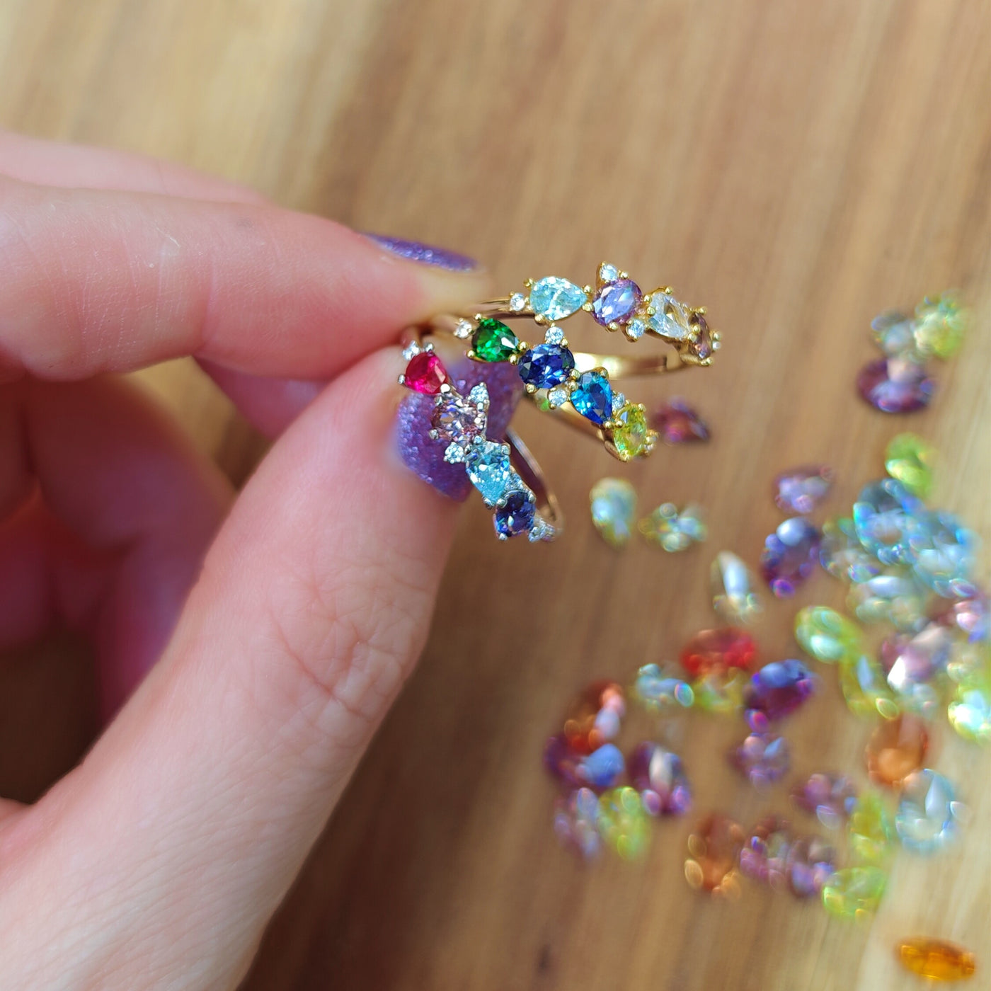 The Legacy - Birthstone Cluster Ombre Ring