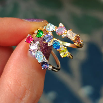 The Legacy - Birthstone Cluster Ombre Ring