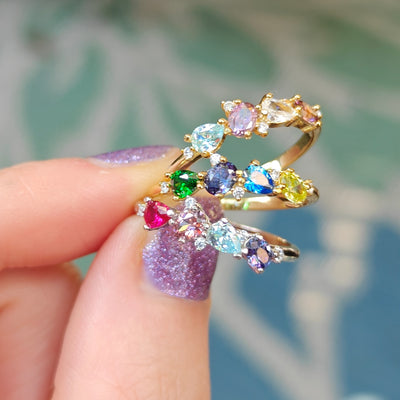 The Legacy - Birthstone Cluster Ombre Ring