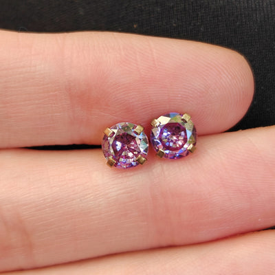 Amethyst Stud Earrings