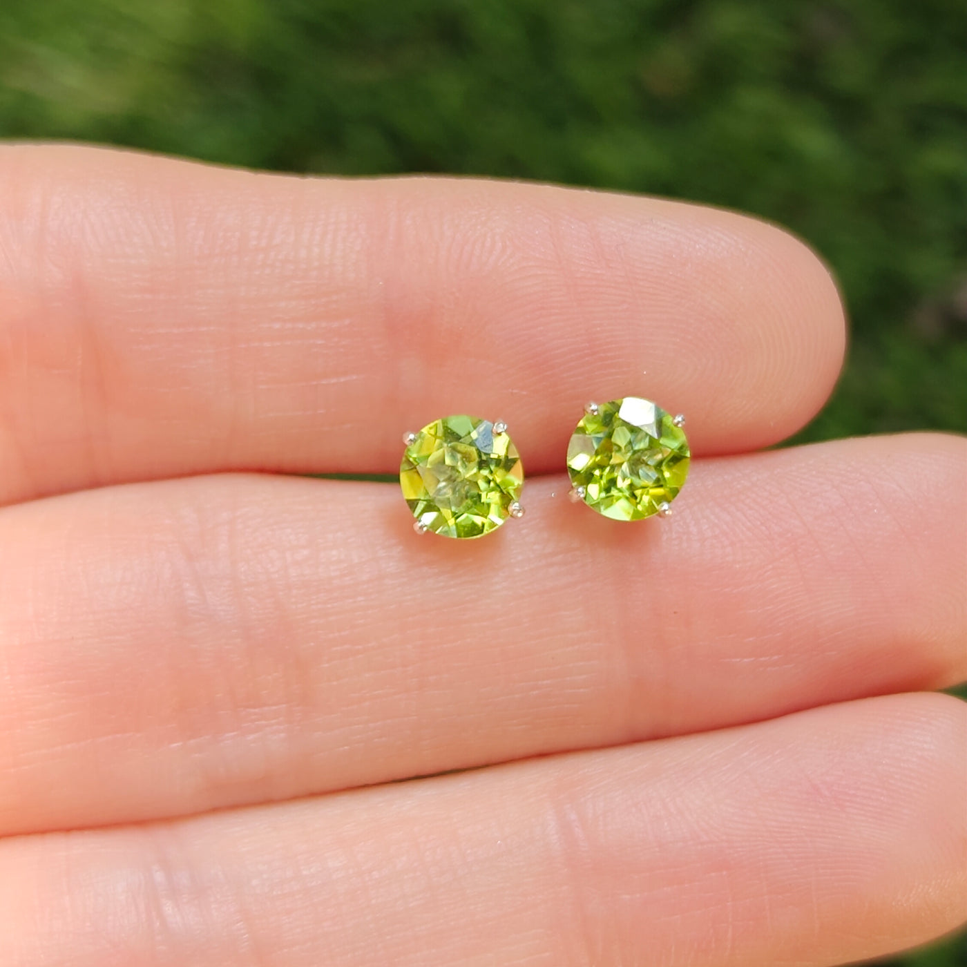 Peridot Stud Earrings