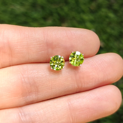 Peridot Stud Earrings