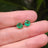 Faceted Natural Emerald Doublet Earrings Earrings Handmade Handcrafted