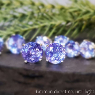 AAA Natural Tanzanite Stud Earrings Earrings Handmade Handcrafted