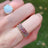 LAST CALL Alexandrite Half Eternity Band in Rose Gold Fill Rings Handmade Handcrafted