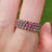 Alexandrite Half Eternity Band Rings Handmade Handcrafted