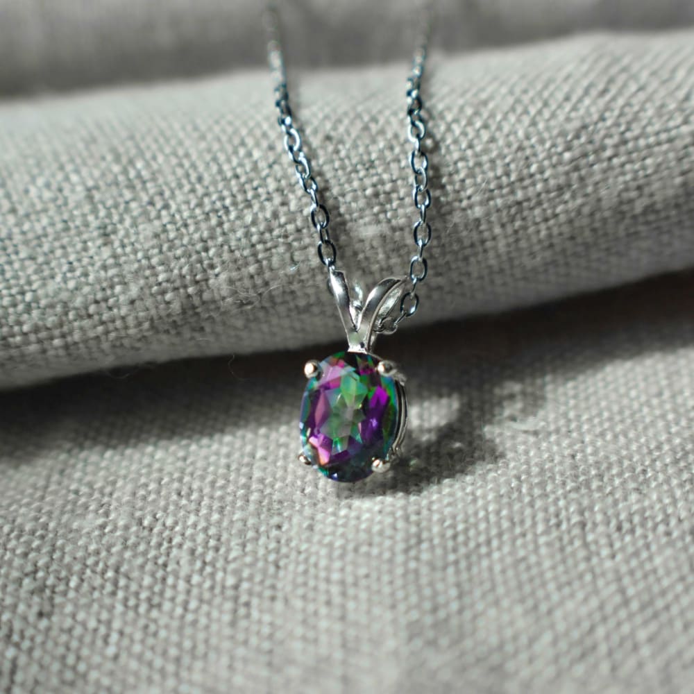 GEMHUB 87.10 Ct. Alexandrite Necklace - Color Changing Oval Cut Gemstone Pendant DO-743