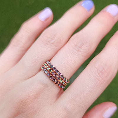 Alexandrite Half Eternity Band