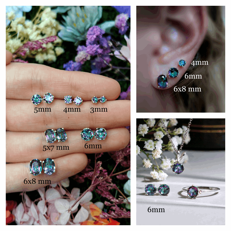 Alexandrite Stud Earrings