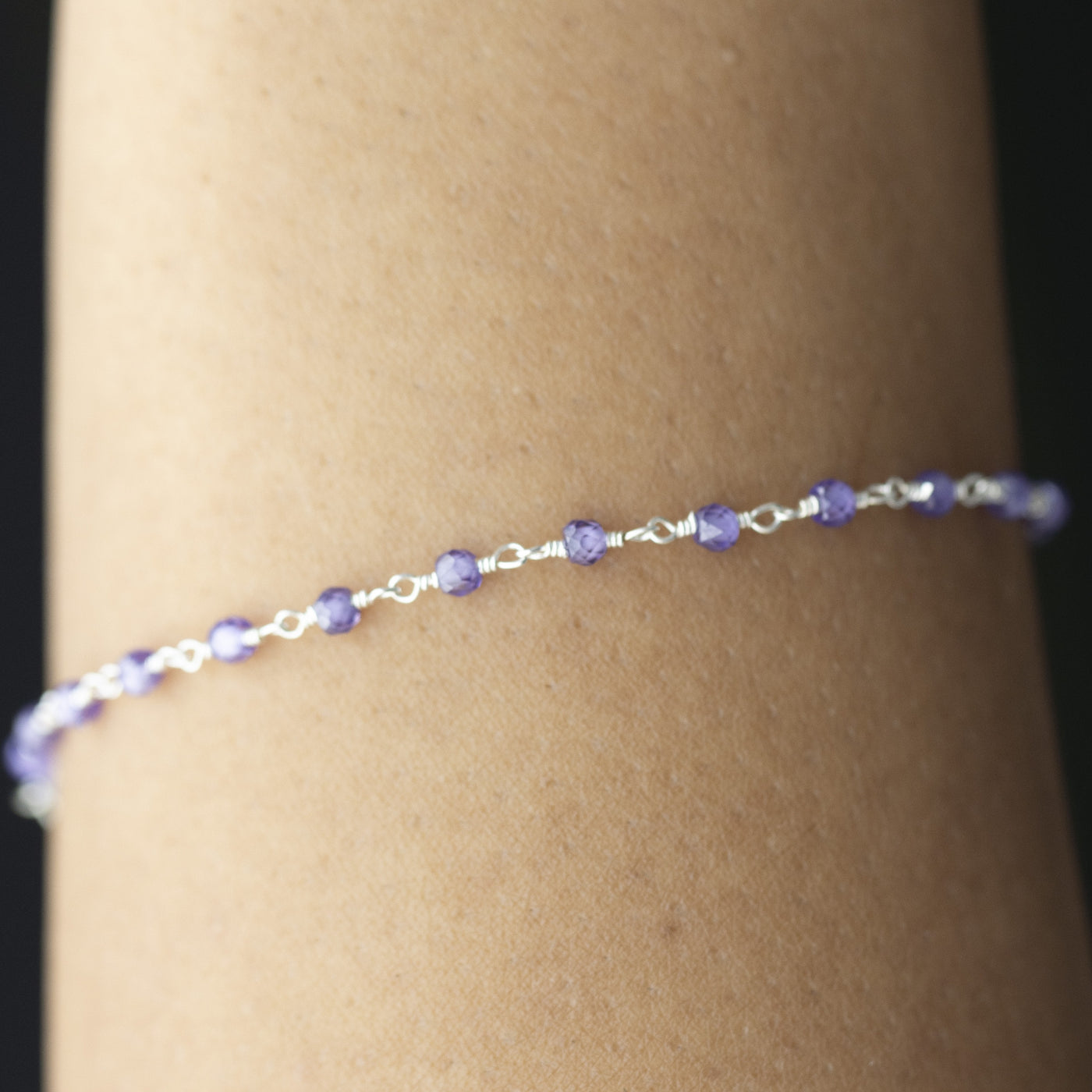 Amethyst Beaded Bracelet