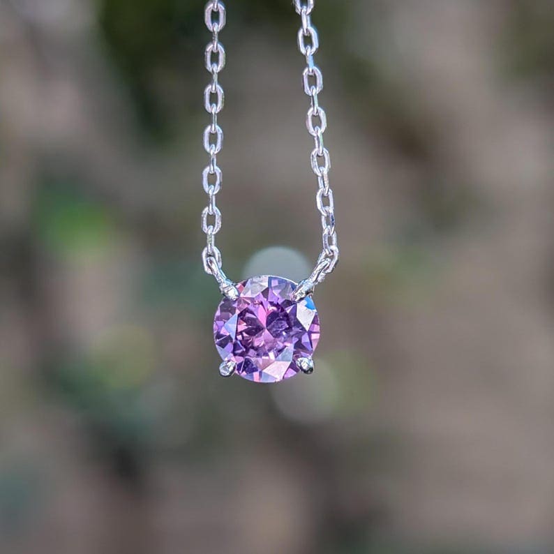 Amethyst Small Round Necklace Necklaces Handmade Handcrafted