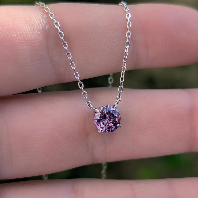 Amethyst Small Round Necklace Necklaces Handmade Handcrafted