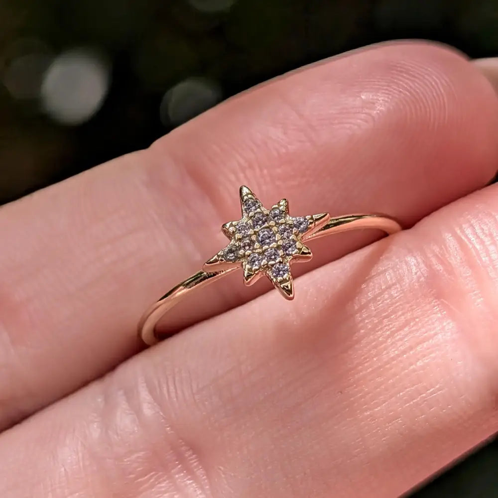 Amethyst Star Ring Rings Handmade Handcrafted