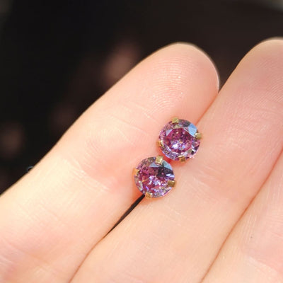 Amethyst Stud Earrings Earrings Handmade Handcrafted