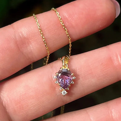 Celestial Drop - Amethyst Necklace Necklaces Handmade Handcrafted