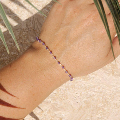 Amethyst Beaded Bracelet