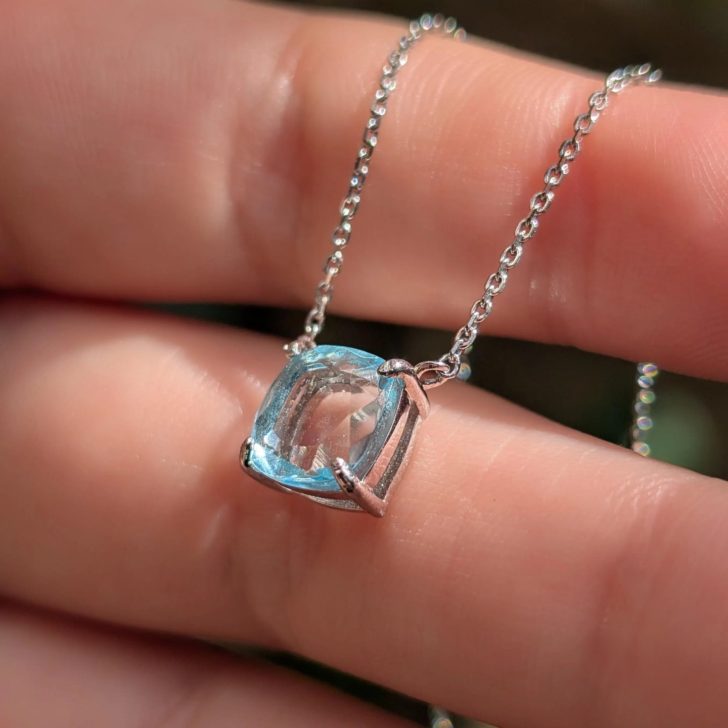 The Ashlynn - Natural Aquamarine Necklace