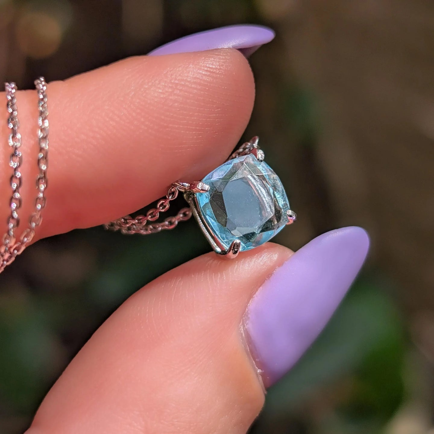 The Ashlynn - Natural Aquamarine Necklace