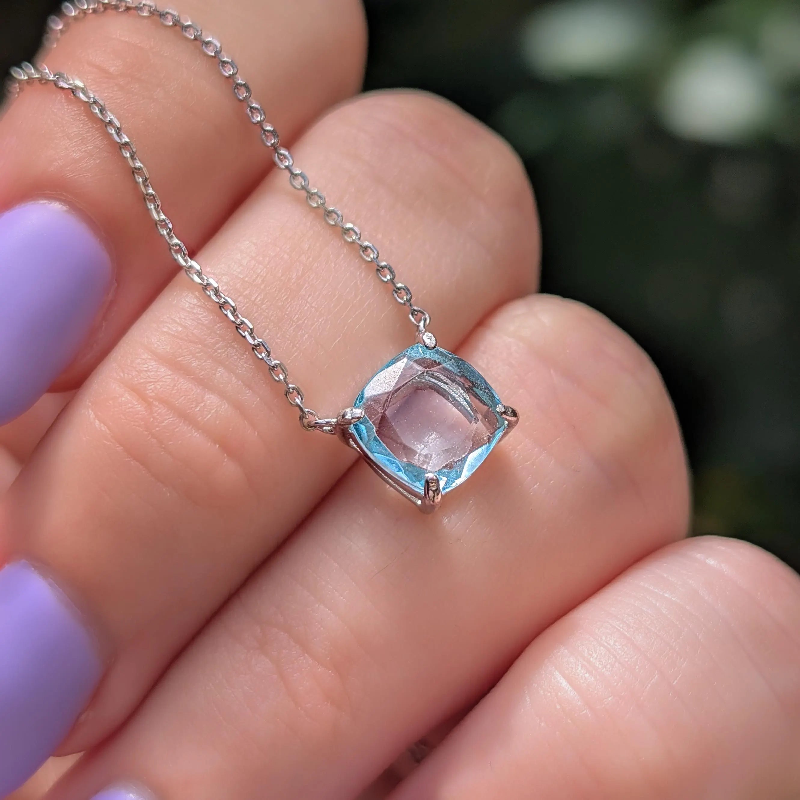 The Ashlynn - Natural Aquamarine Necklace