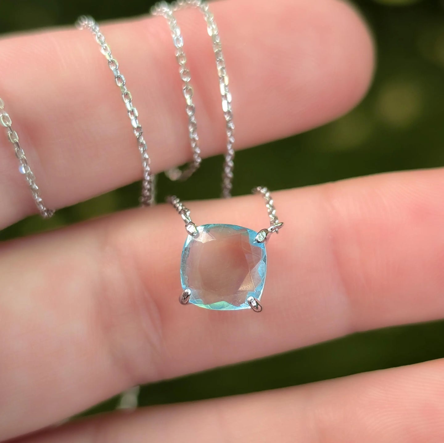 The Ashlynn - Natural Aquamarine Necklace