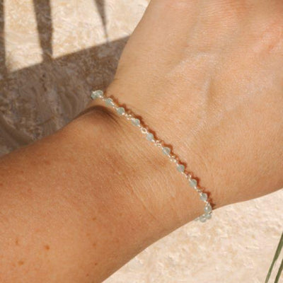 Aquamarine Beaded Bracelet